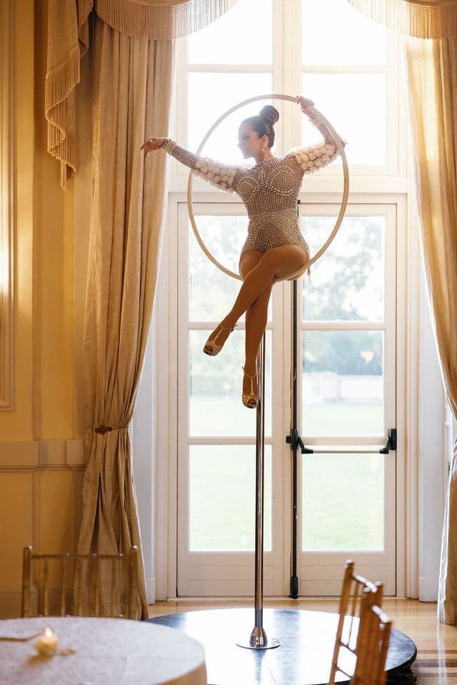 Freestanding Aerial Lollipop Rig performer in costume at an event in the New York metropolitan area (image 11)