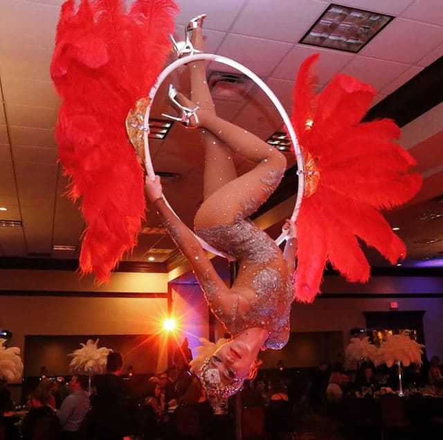 Freestanding Aerial Lollipop Rig performer in costume at an event in the New York metropolitan area (image 22)