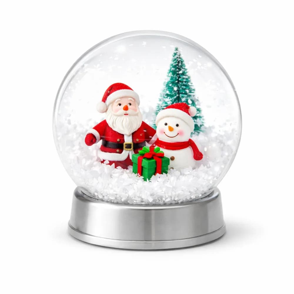 Build a snow globe station with custom snow globes at a winter event