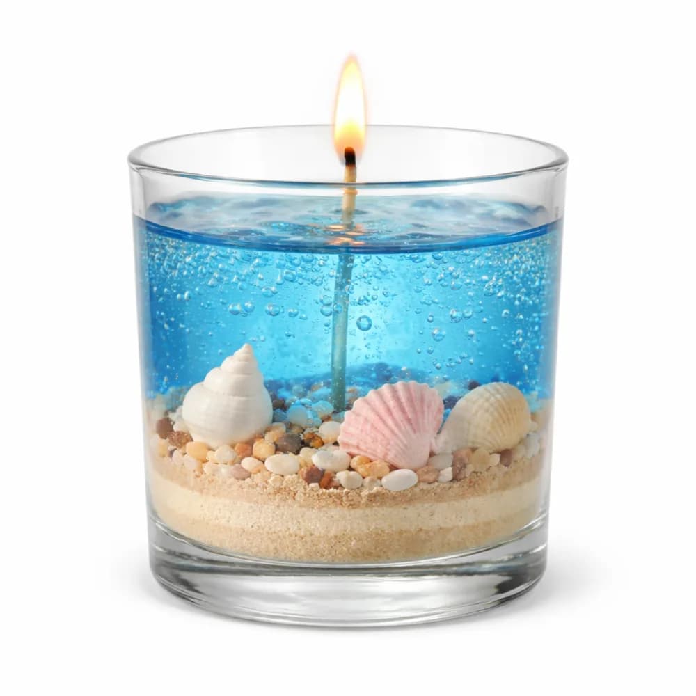 Candle art station with layered custom candles at an event