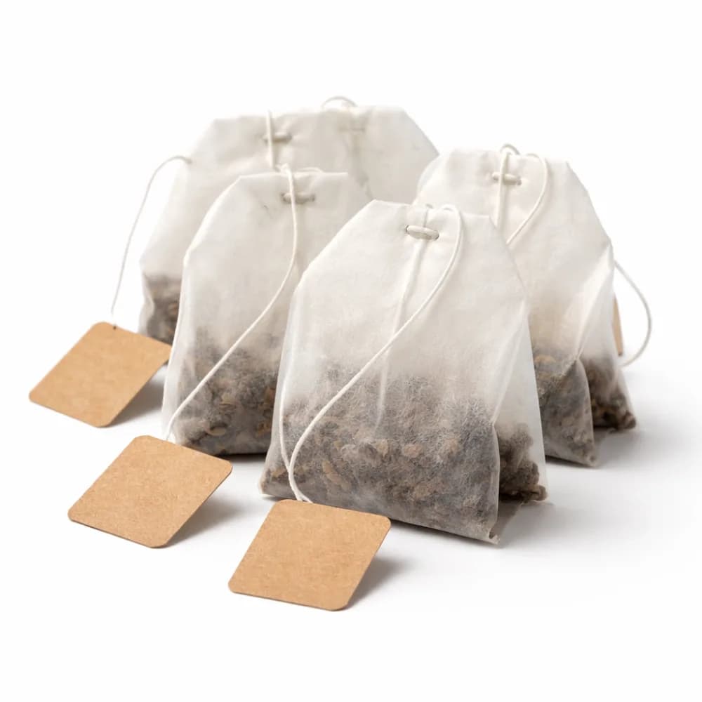 DIY tea bag blending station with custom loose-leaf tea at an event