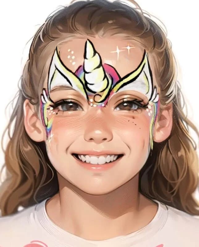 Face Painting station setup with an attendant at a Nicholson Events event