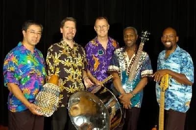 Island Breeze Caribbean Sound, the full five-piece steel drum band