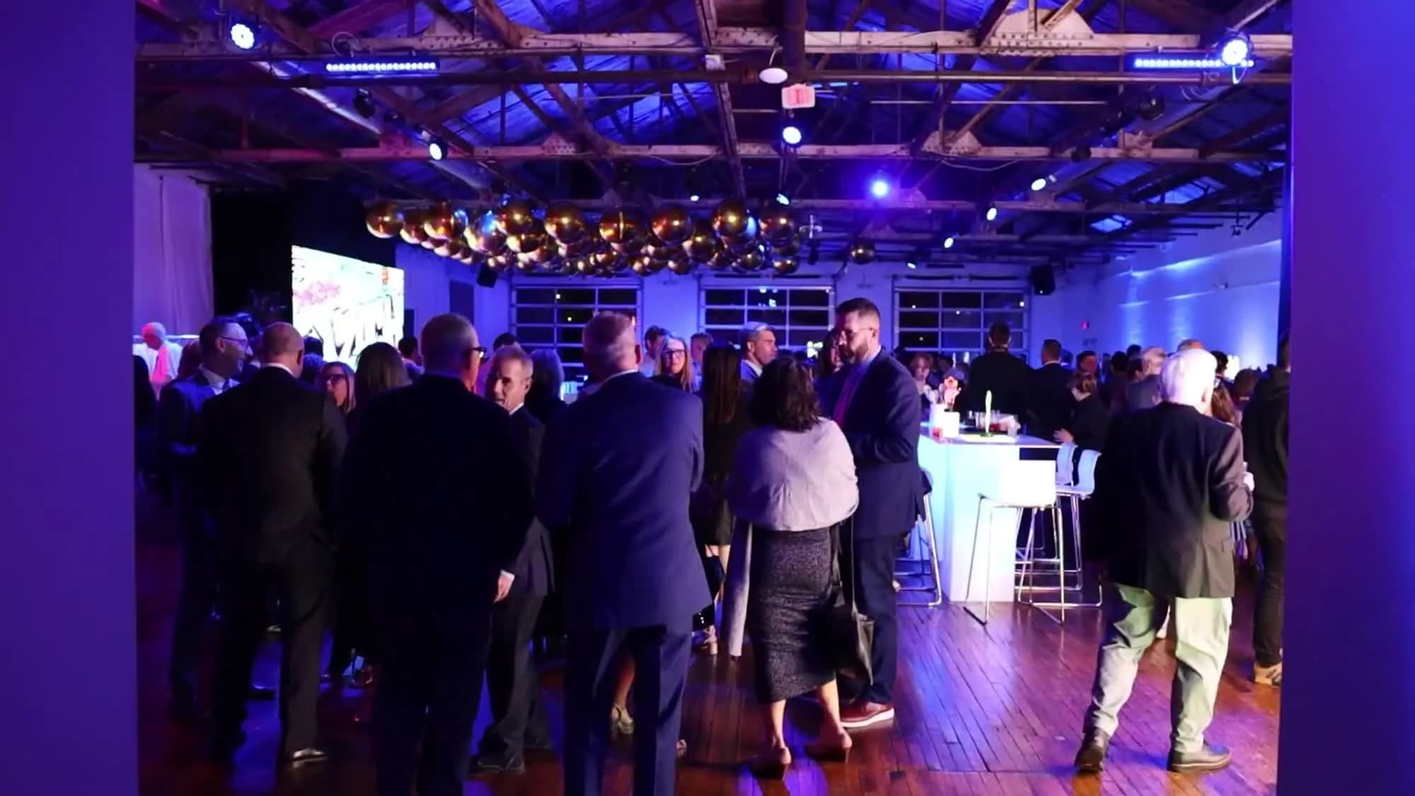 Interior loft event space at The Knowlton, the Nicholson Events waterfront venue in Fairfield County, Connecticut