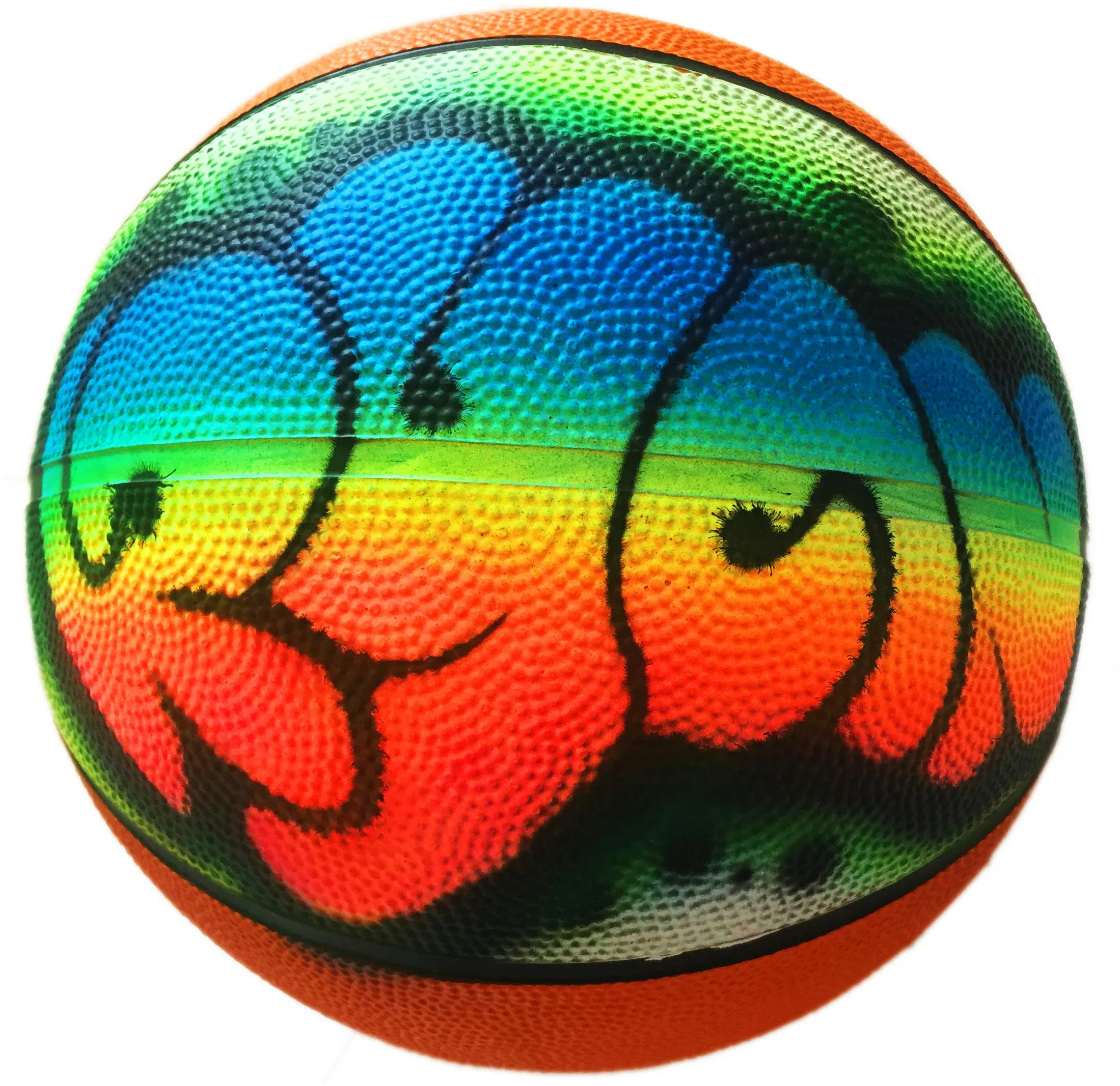 Airbrush artist customizing basketballs as party favors at a bar mitzvah by Nicholson Events in NYC
